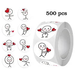 Vibrant Cartoon Sticker Roll - Perfect for Laptops, Scrapbooks, Skateboards, Suitcases, Guitars & DIY Projects (500pcs)