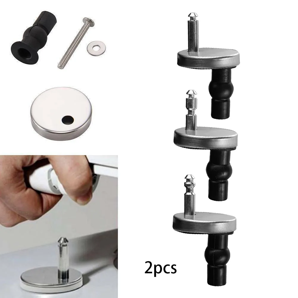 

2 Pcs Toilet Seat Hinge To Top Close Soft Release Quick Install Stainless Steel Hardware Home Bathroom Accessories