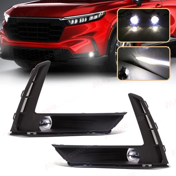 LED Fog Lamp for Honda CR-V 2023-2024 – Front Bumper Fog Lights with Bulb, Switch, and Daylight Function, 12V Car Accessories