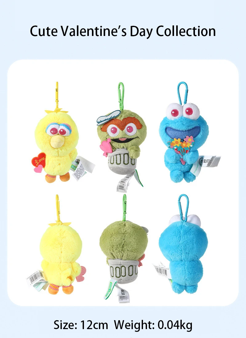 Emo Big Bird Sweetie Pie Monster Pelz Spielzeug Anhänger Schlüsselanhänger Kleiderbügel Dekoration Geschenktütenhänger – Detail 2