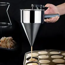 

Stainless Steel Funnel Dispenser with Rack Cupcake Pancake Baking Batter Maker dropshipping