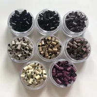 200PCS Flared copper rings 4.0mm*3.6mm*6.0mm copper tubes Micro Rings/links/beads Hair Extension Tools  8 Colors 2