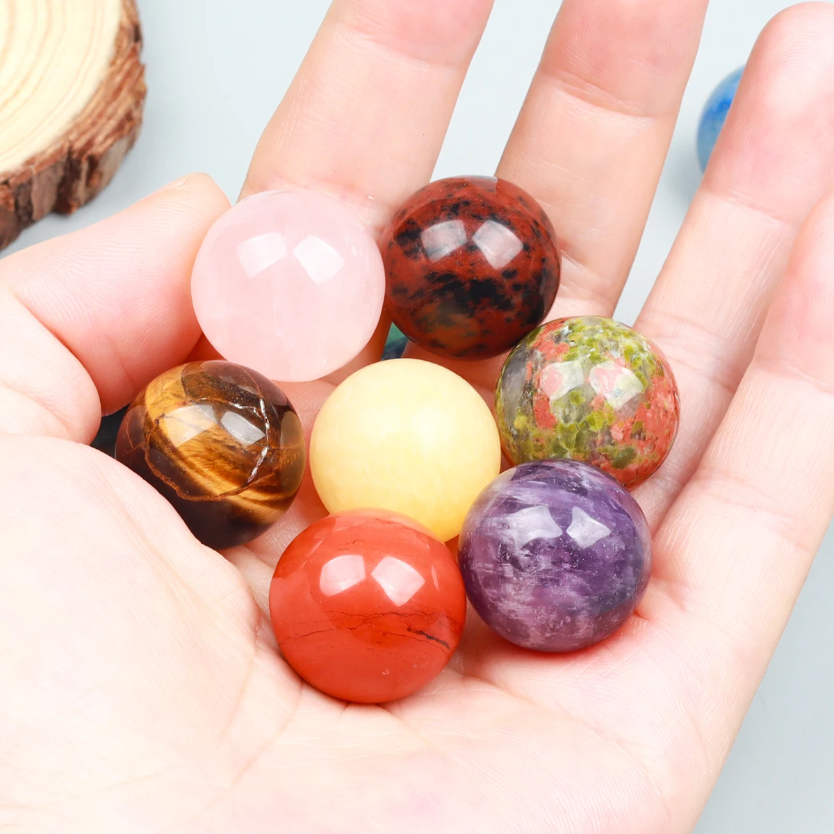 20 mm Crystal Ball Undrill Gemstone Sphere Polished Naturally Love Amethyst Bead spiritual energy balance meditation gift crystal stone