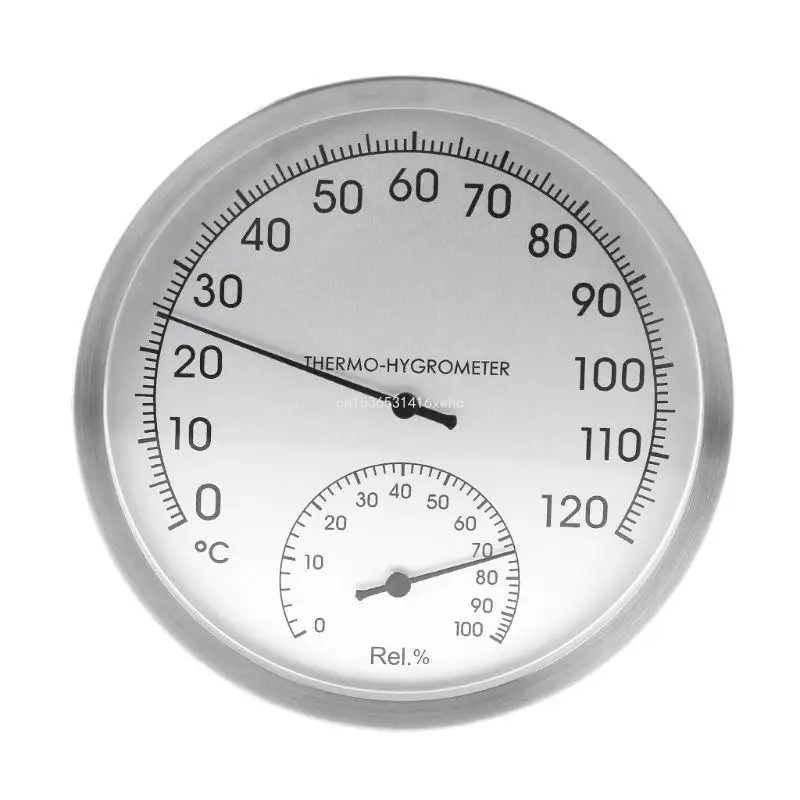 

Dropship Stainless Steel 5" Thermometer Hygrometer Wall Hanging Indoor Outdoor Sauna Room Temperature Humidity Tester