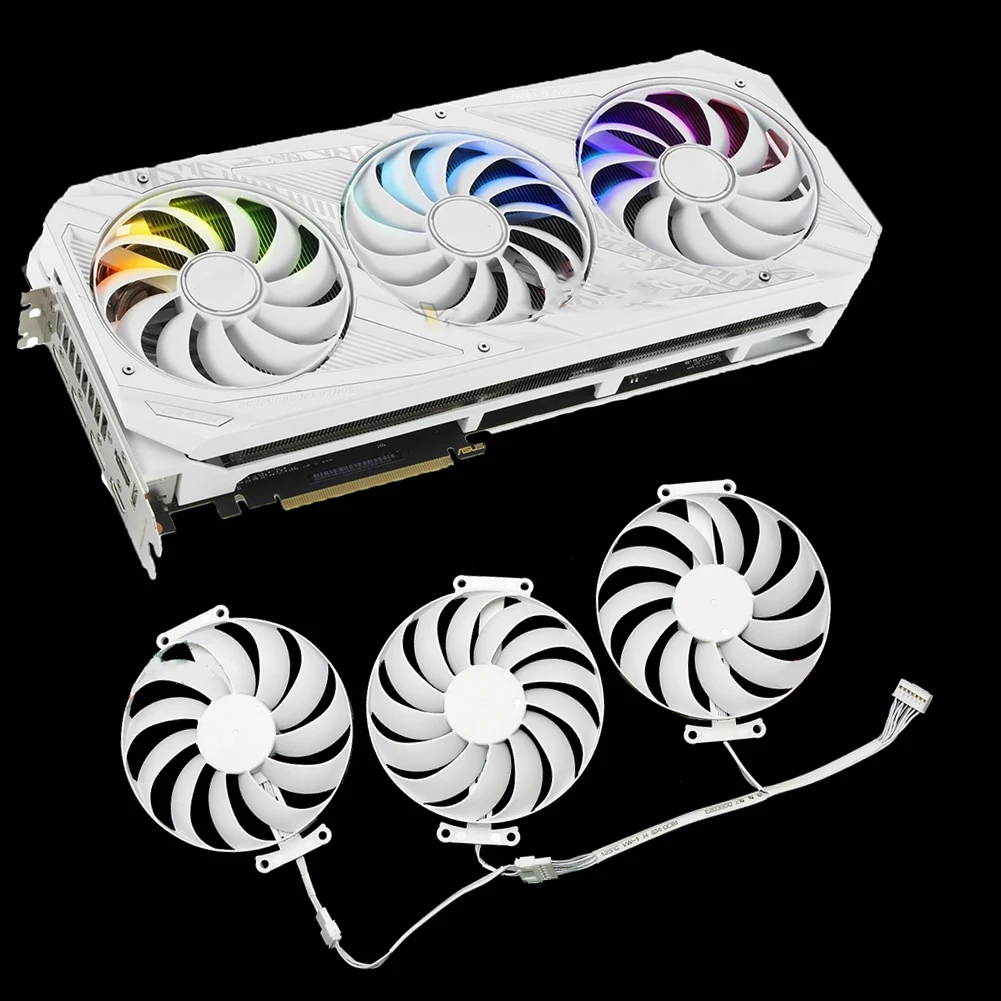 95Mm Per Asus Rog Rtx3090 3080 Ti 3070 Rx 6700 Strix White Muslimex Ventola Della Scheda Grafica 7Pin