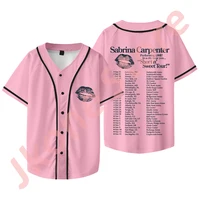 Sabrina Carpenter Short n' Sweet Tour Merch Baseball Jacket New Logo Tee Women Men Fashion Short Sleeve T-Shirts 1