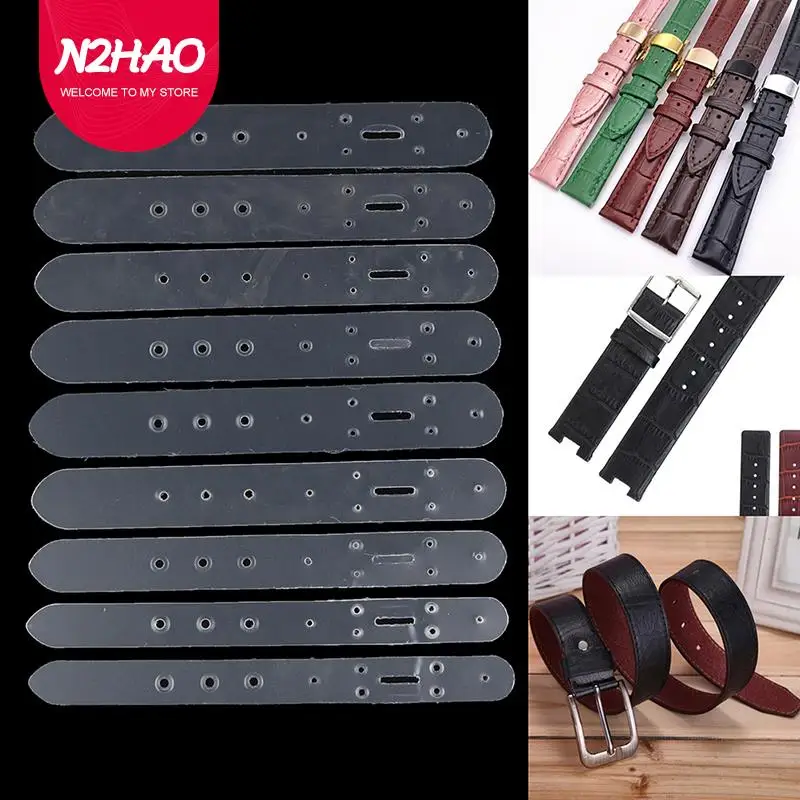 5Pcs/Set Leather Crafts DIY Plastic Leather Belt Buckle Head End Orientate Punch Hole Templates Stencil Tools