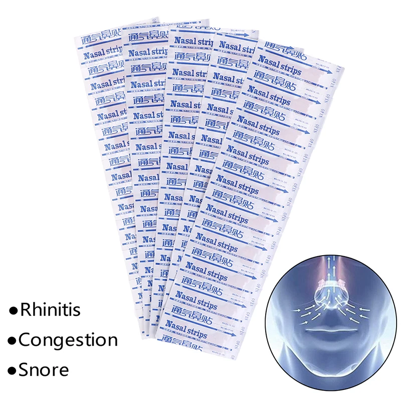 

50 Pcs Breathe Nasal Strips Right Way Stop Snoring Anti Snoring Strips Easier Better Breathe Health Care