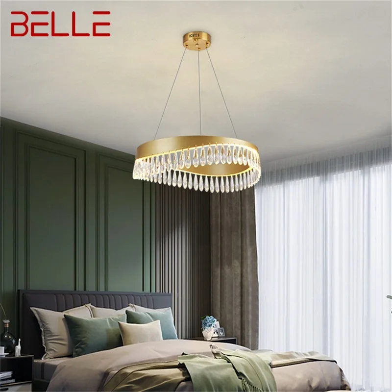 

BELLE Chandelier Pendant Lamp Postmodern Gold Luxury Home LED Light Fixture for Living Dining Room