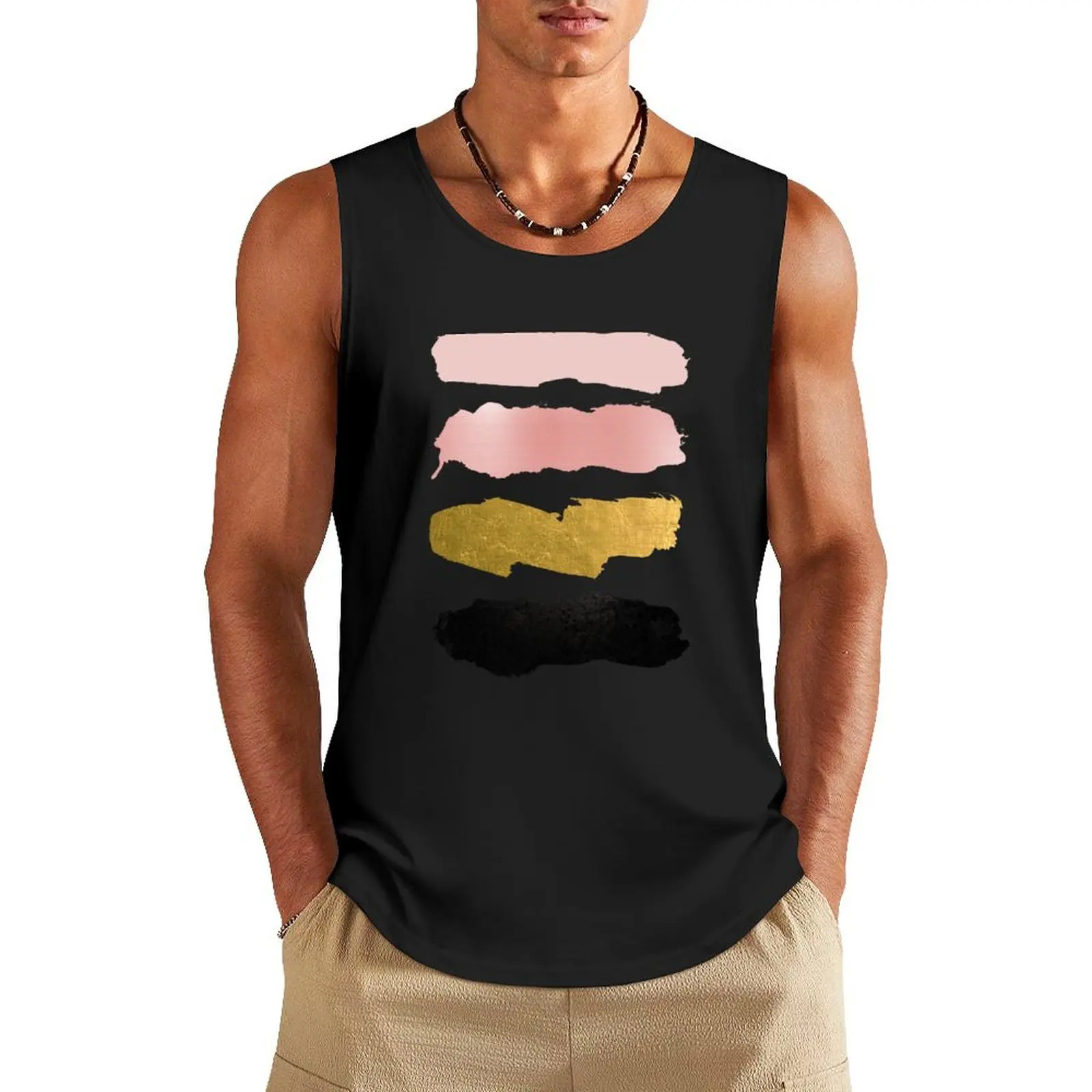 Glam Brushstrokes Tank Top best selling products T-shirts men