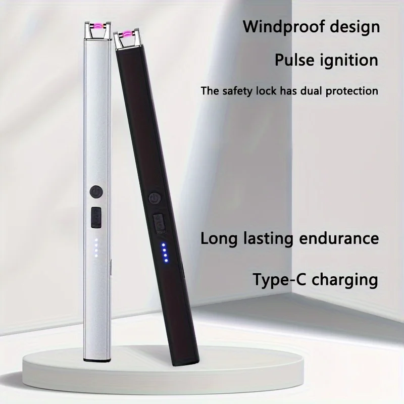 1pc, windproof charging arc lighting USB powered igniter, suitable for outdoor and kitchen use, outdoor camping 2