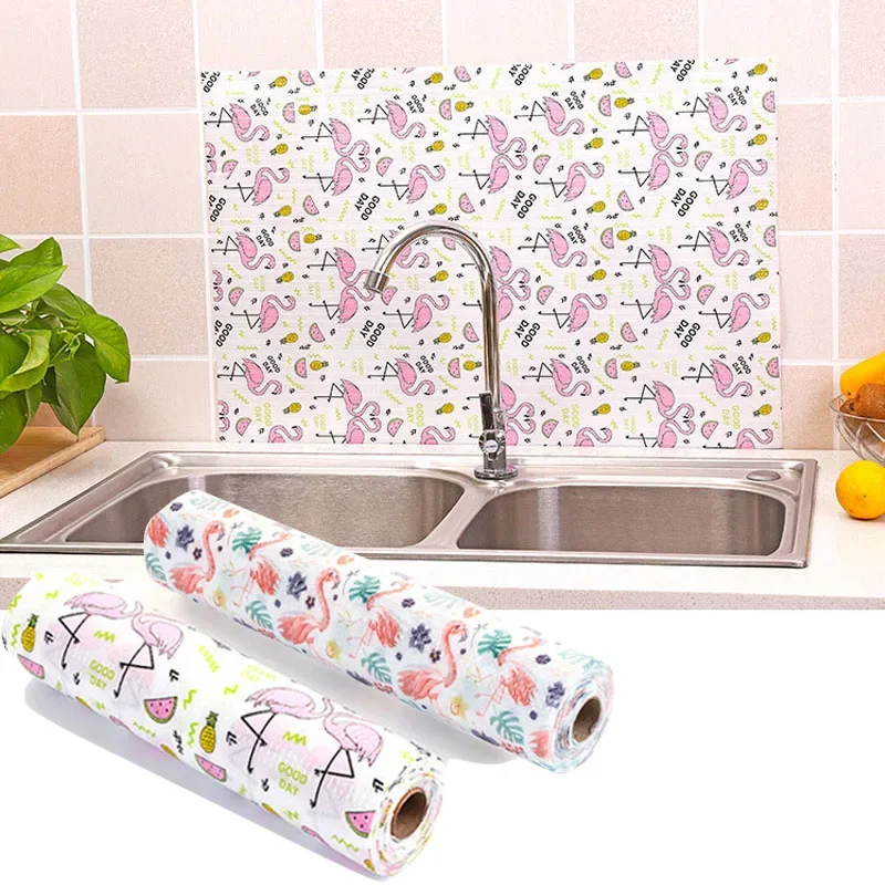 1 Roll Kitchen Table Mat Drawers Cabinet Shelf drawer liner Flamingo Cupboard Placemat Waterproof Oil proof Shoes Cabinet Mat