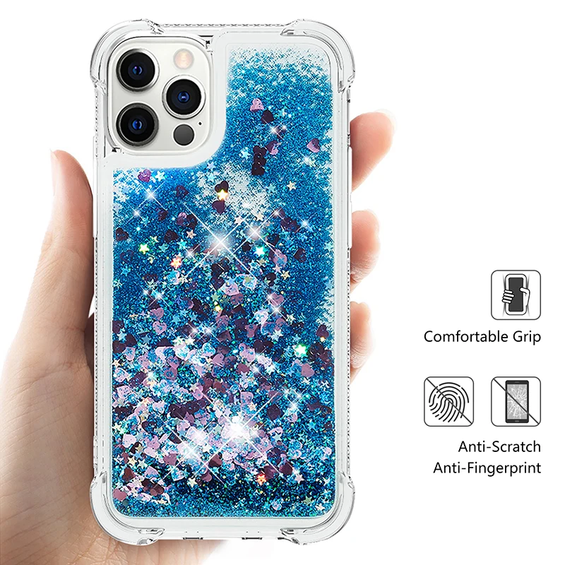  LEMAXELERS Compatible con Redmi Note 11 4G Case, Bling Glitter  Liquid Case Floating Quicksand a prueba de golpes Funda protectora de  silicona suave TPU para Xiaomi Redmi Note 11S. YBL Love