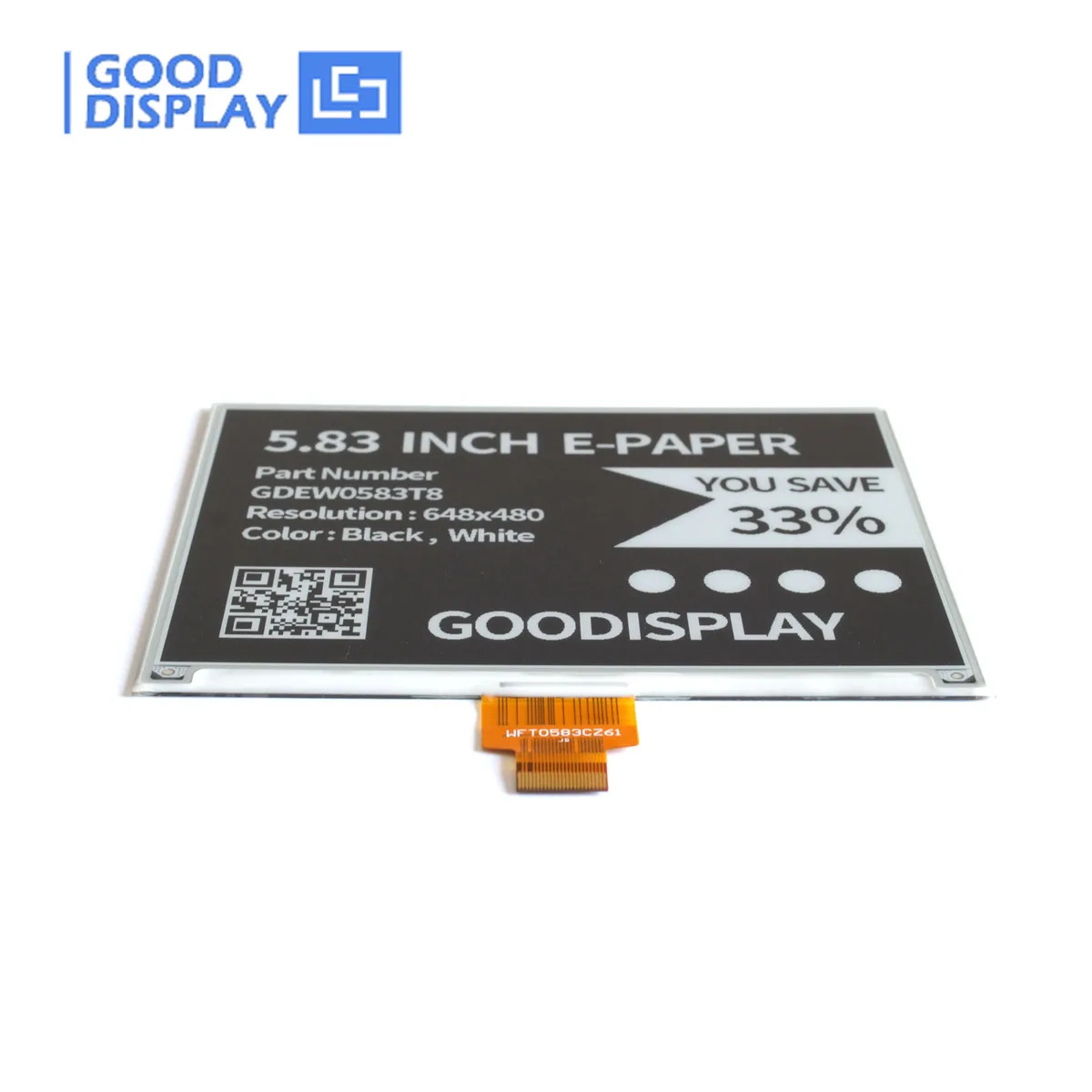 Ecrã Paper-like Eink Ecrã de Atualização Rápida Epaper Resolução 800x480 Gdew0583t8 583 - Imagem 4