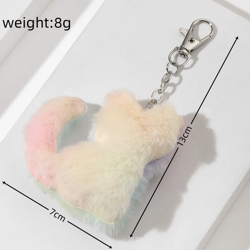 Plush Pompoms Keychain Rainbow Love Heart Butterfly Cat Star Fur Ball Bag Pendant Girl Backpack Charm Car Hanging Accessories 15 S50f5a1e376ba47fa86f119a2fd0bb9feB Plush Pompoms Keychain Rainbow Love Heart Butterfly Cat Star Fur Ball Bag Pendant Girl Backpack Charm Car Hanging Accessories