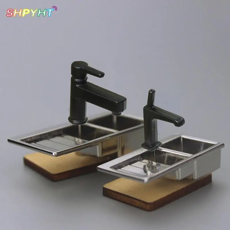 

1/12 Dollhouse Miniature Furniture Mini Metal Bathtub Faucet Simulation Water Tap Model Toys Doll House Decoration Accessories