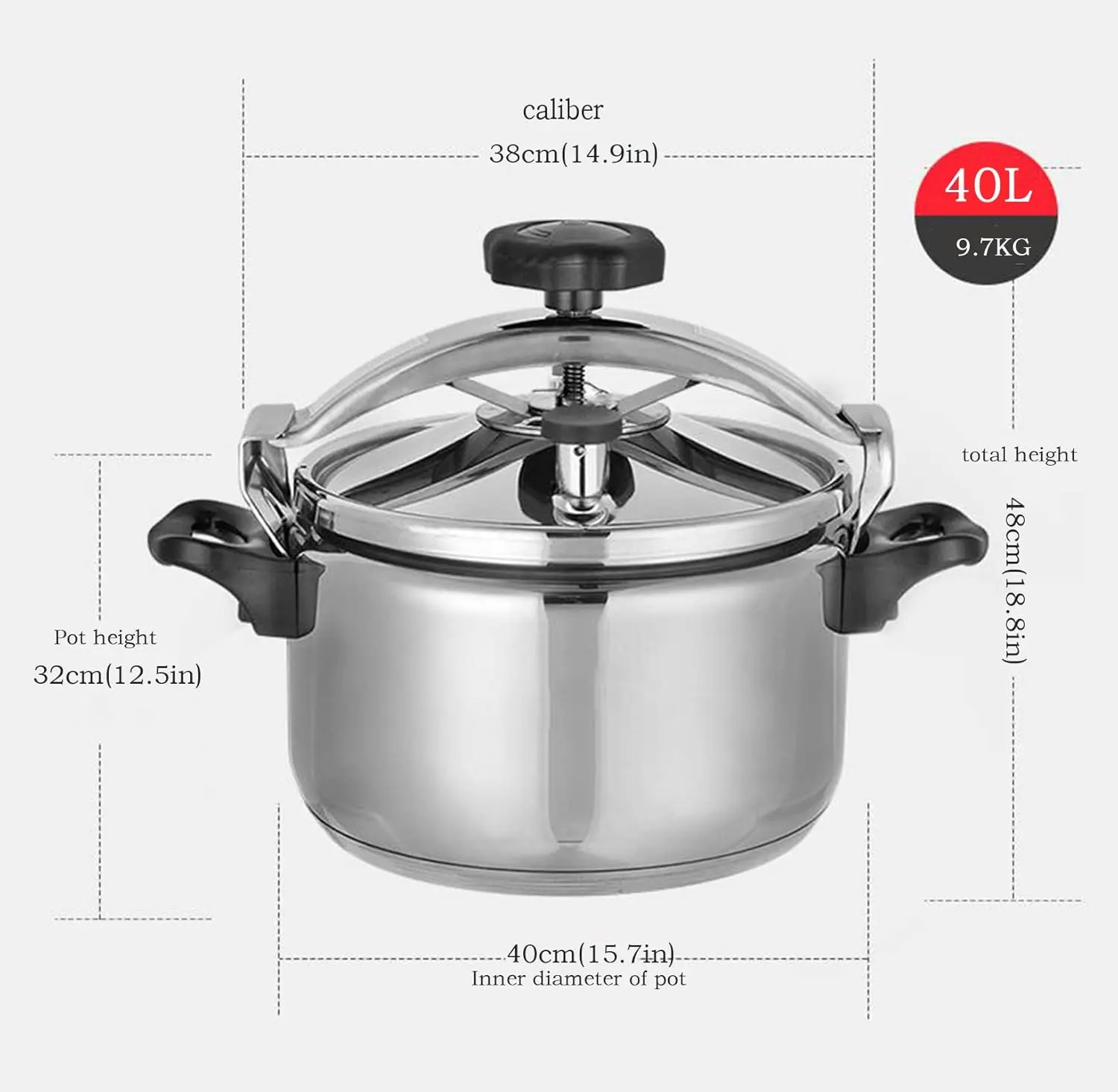 40  grande & stainless steel pressure cooker & large steamer cooking pressure ,safety lock Explosion 5
