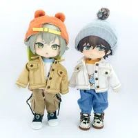 Ob11 Baby Doll Clothes Denim Jacket Jacket Suitable Dress Up Toys Doll Accessories For Obitsu11, 1 / 12bjd, Molly, Gsc Body 2