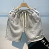 Men Summer Wide Shorts Cotton Blend Multi-pocket Stretch Waist Solid Color Cool Trendy Beach Casual Loose Shorts Sports Trousers 2