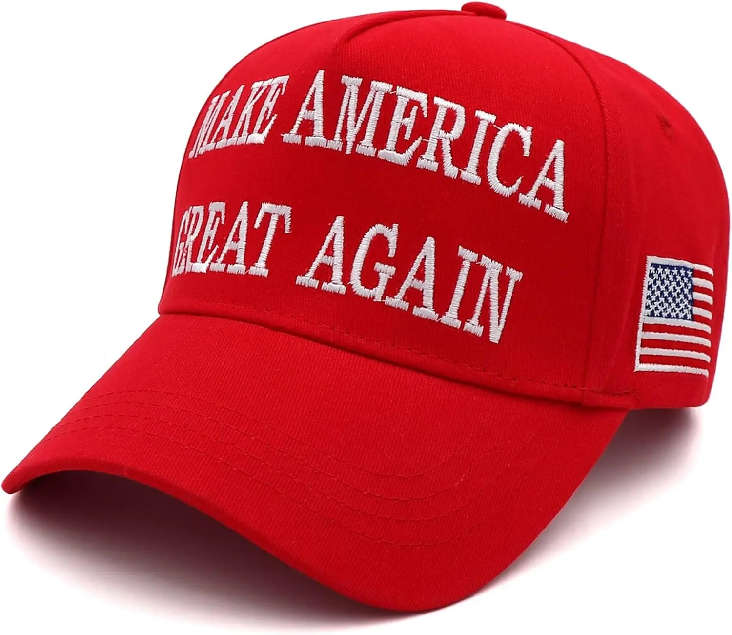 MAGA Hat Trump Hat Embroidered Make America Great Again Slogan with USA Flag Cap Trump Merchandise for Women Men