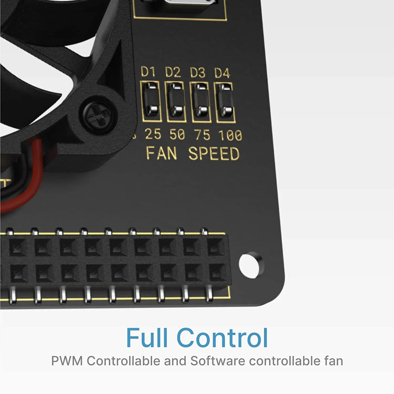 Ventilador de Argon para Raspberry pi com Botão Liga Desliga Pwn Software Ventilador de 40 mm para pi 4b 3b Mais 3b Compatível com Poli Mais Neo - Imagem 2