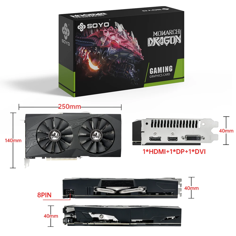 SO様ページ SOYO Original Radeon RX580 8G Graphics Cards GDDR5 Memory Video