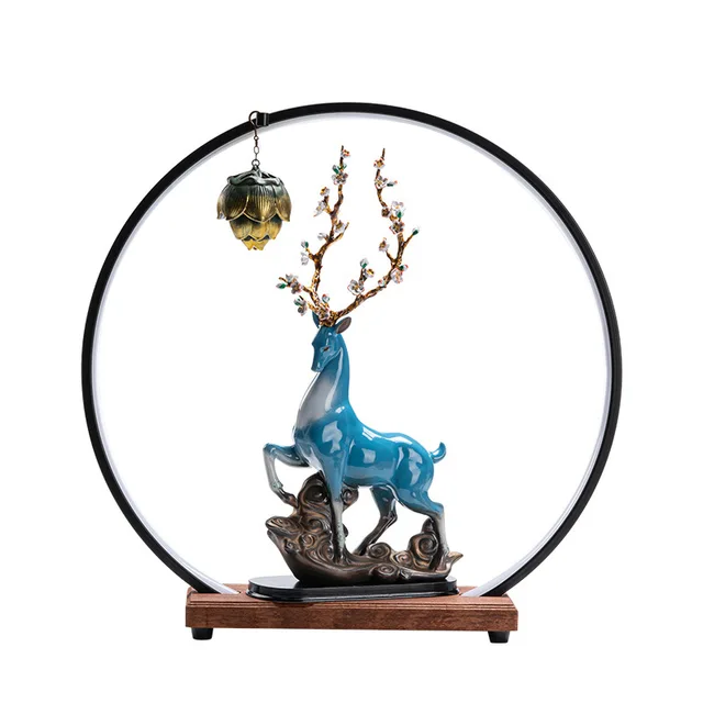 Új Iroda, Tanulás, Nappali, Csúcsminőségű Kerámia Szarvasok Dekoráció, Otthoni Füstölő, Füstölő Vízesés Tartó - Image 5