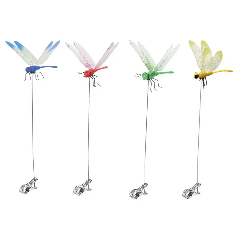 

Garden Dragonfly Clips 3D Dragonfly Butterfly Clamps Flowers Support Multi Functional Mini Dragonfly Garden Orchid Plant clips
