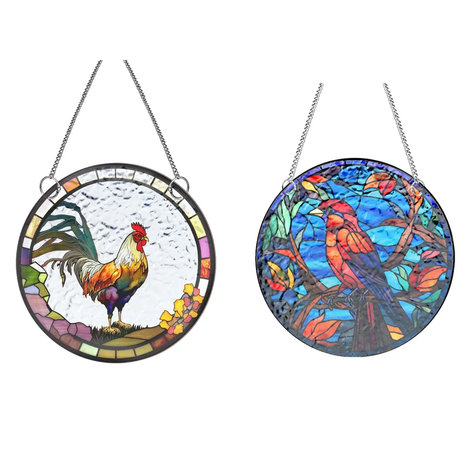 

Stained Glass Window Hanging Panel, Animal Decoration, Hanging Ornament,