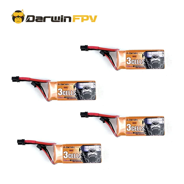 Batterie LiPo 11.4V 1150mAh 60C pour Drone - Lot de 1, 2 ou 4