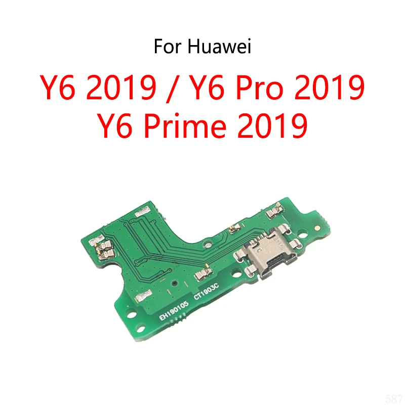 

10PCS/Lot For Huawei Y6 Prime 2019/ Y6 Pro 2019 USB Charge Dock Port Socket Jack Plug Connector Flex Cable Charging Board Module