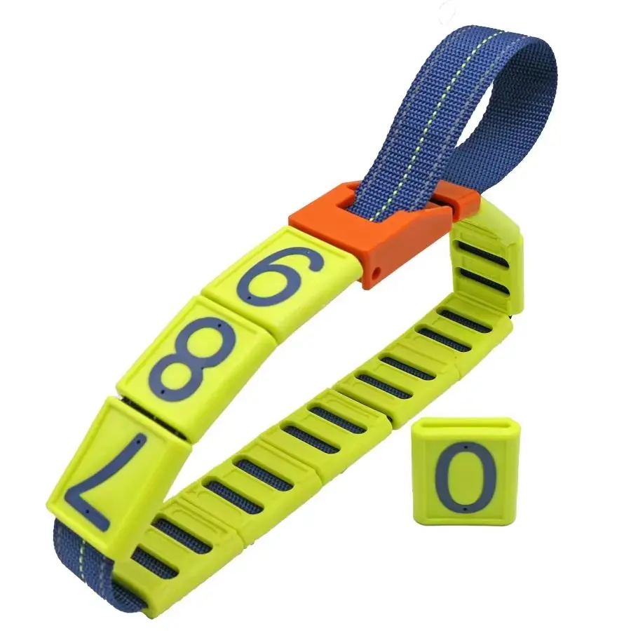 1PCS Cow Collar Reflective Plastic Number Tags Adjustable Neck Straps for Cattle Herd Management No.0-9 Reflective Neck Strap