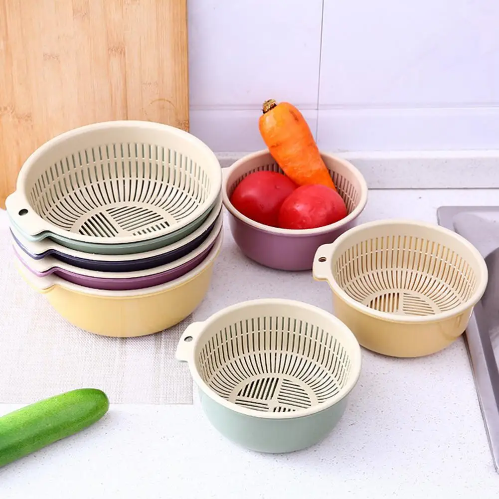2pcs/set Vegetable Strainer Great Lettuce Vegetable Drain Basket