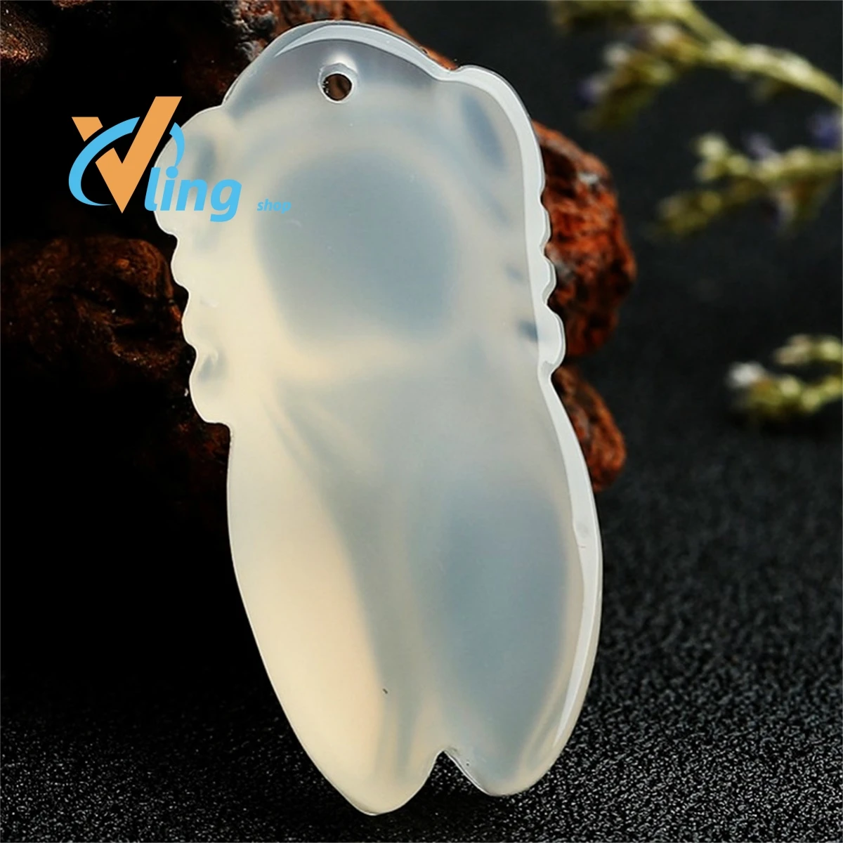 Agate Pendant Jade Medallion Pendant Ice White Cicada Women's Men's Simple Versatile Fashion Gift Charm Retro Jewelry Wholesale