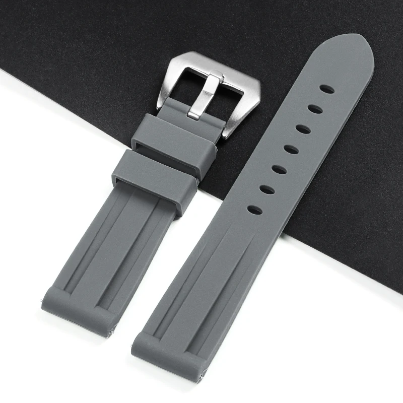 Silicone Quick Release Sport Watchband - Versatile Rubber Strap in Multiple Sizes