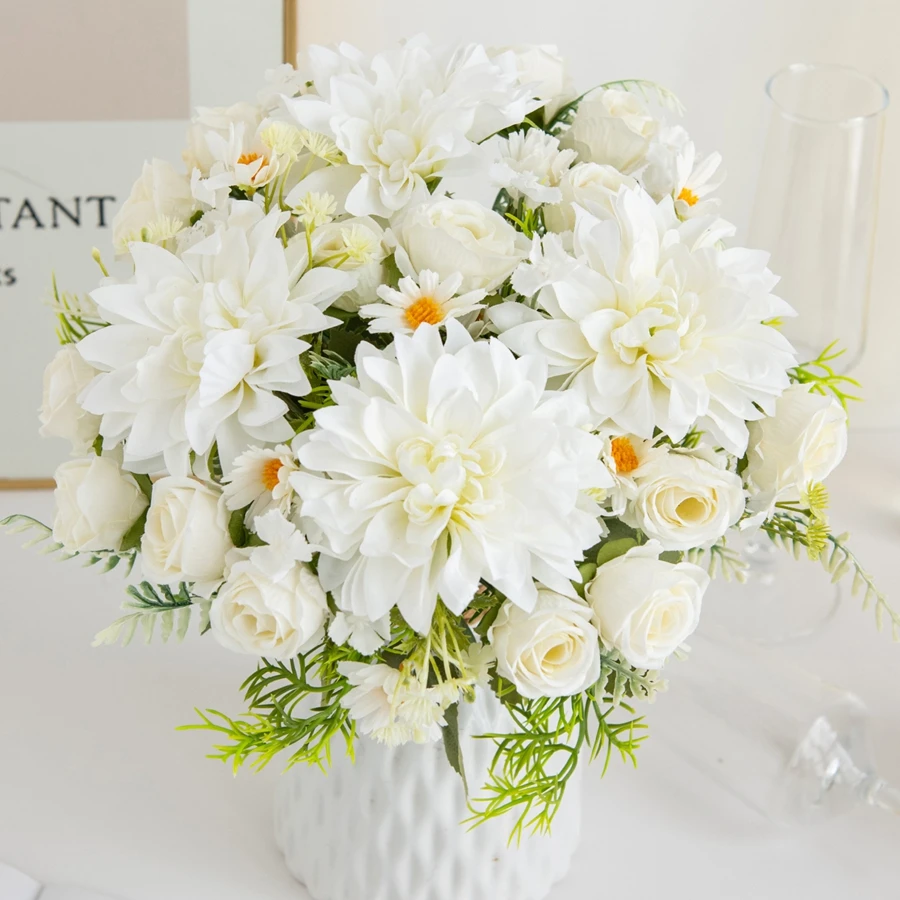 Artificial Dahlia and Hydrangea Bouquet 4