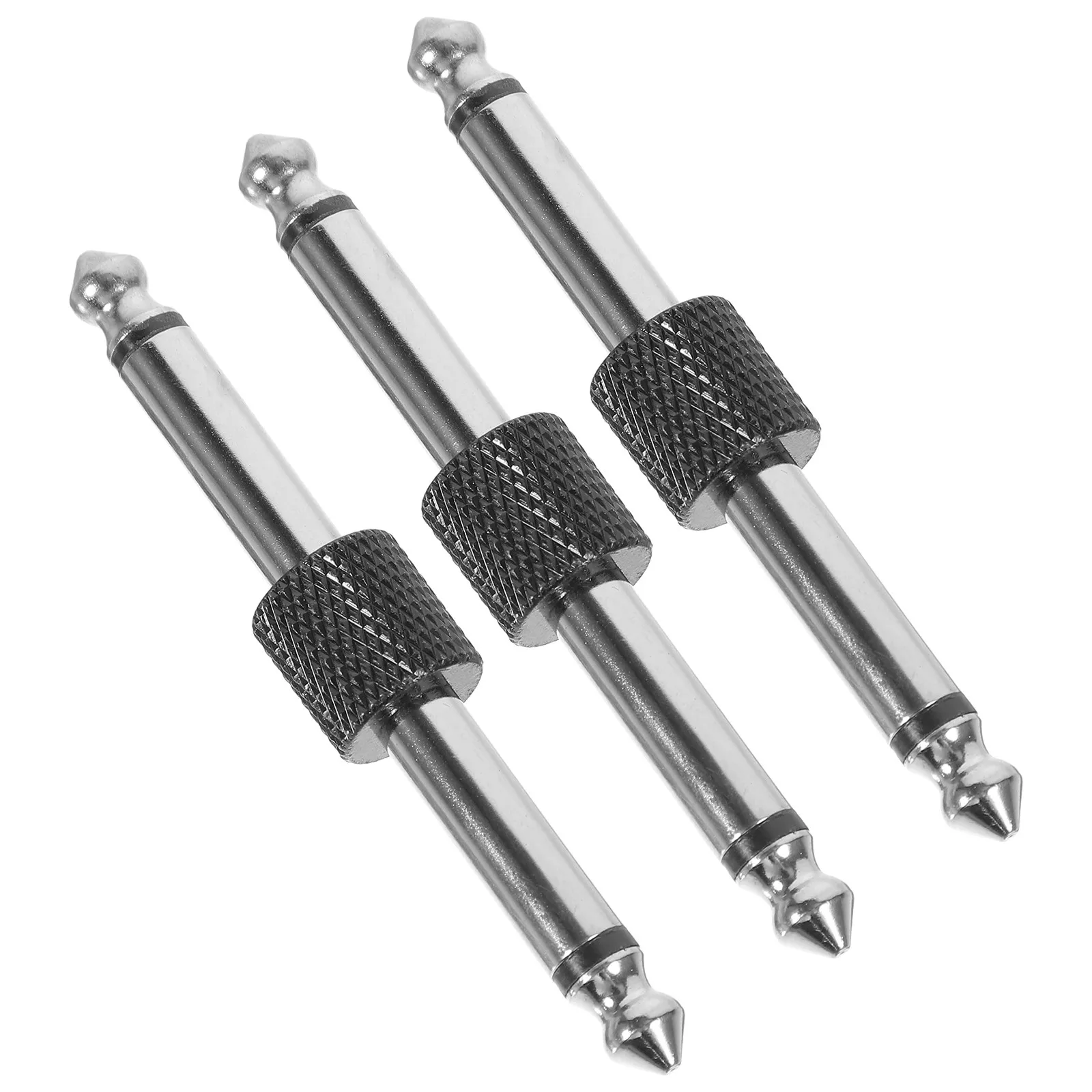 3Pcs 6.35mm 기타 페달 패치 커넥터 페달보드 설치용 전문 스트레이트 커플러 고음질 사운드 전송 없음