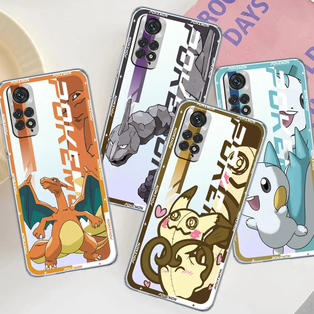 P-Pokemon Charizard Custodia In Silicone Lucario Per Xiaomi Redmi Note 11 Pro 5G 12 4G 9 A2 K40 9S 10 Pro 8T 10C 9A 11 Cover In Tpu Trasparente