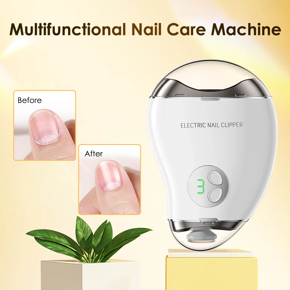 2in1 Electric Nail Grinding Polishing Toes Trimmer Manicure For Adult Baby Automatic Nails Clippers Grinder Finger Trimming Tool