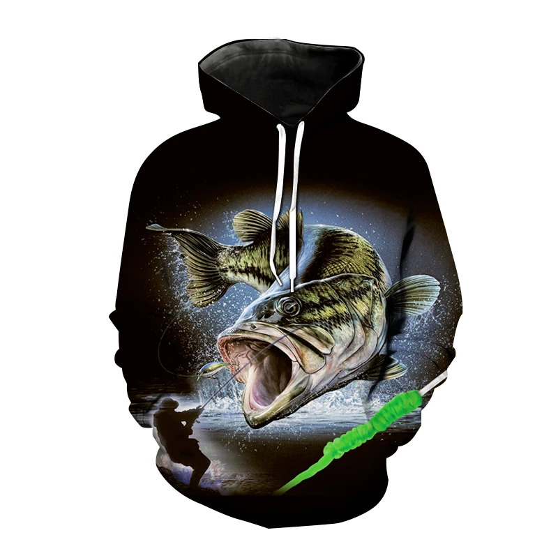 

Funny Fishing Hoodies Sweatshirt Shirt 3d Graphic Printed Animal Hoodie Clothing For Men Casual Outdoor Oversized Pullover Top