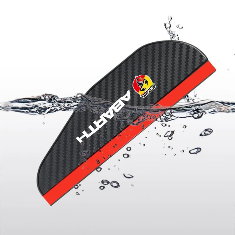 2pcs Car Rear View Mirror Rain Eyebrow Visor Carbon Fiber Rain Cover for Abarth 595 500 124 Spider 695 PUNTO Auto Accessories rearview mirror rain shield rearview mirror rain eyebrow car rearview mirror visor rearview mirror rain guard rearview mirror visor