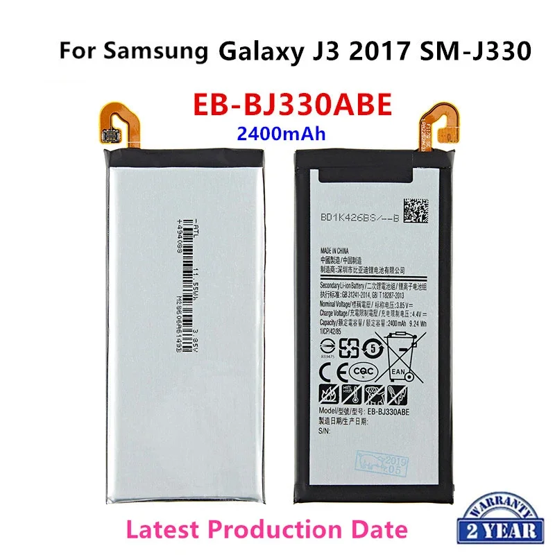 

Абсолютно новый телефон, 2400 мАч, аккумулятор для Samsung Galaxy J3 2017 EB-BJ330ABE J3300 SM-J330 J330FN J330G J330L