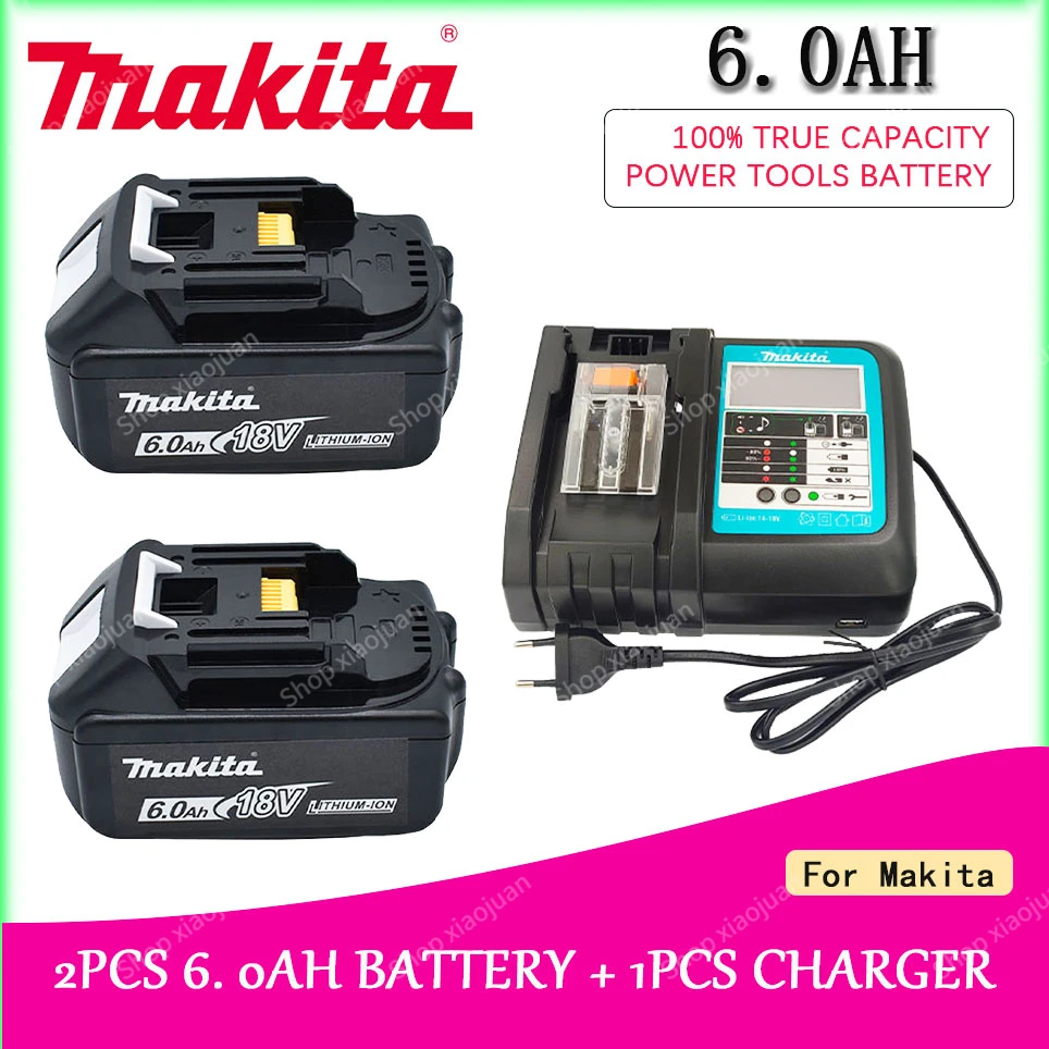 

18V 6.0Ah Makita Original With LED lithium ion replacement LXT BL1860B BL1860 BL1850 Makita rechargeable power tool battery 6000