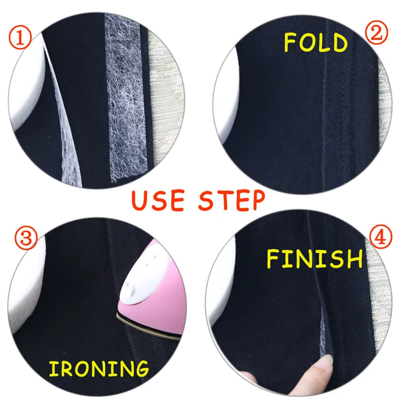60Meters/Roll Double-sided Non-woven Interlining Adhesive Fabric Cloth Iron On Hem Tape Interlining Web DIY Sewing Crafts