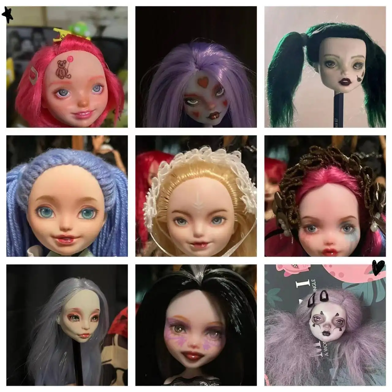 Originals Monster Dolls Head Doll Accessories for Girls Toy Make Up