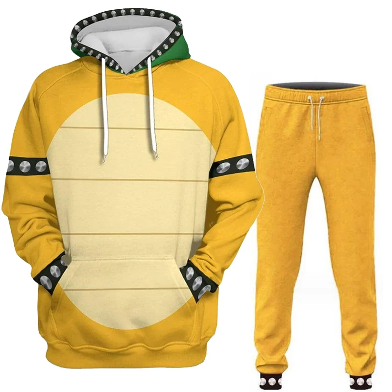 

Cartoon Anime Hoodies Suit Men Fashion Casual 3D Printed Sweatshirts Joggers Pants Women Cool Harajuku Trousers Hooded Pullovers