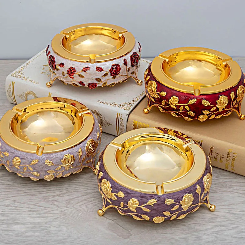 

High End Creative European Style Ashtray, Household, Trend, Hotel Bar, Metal Handicraft, Cigar Business Gift, Fashion