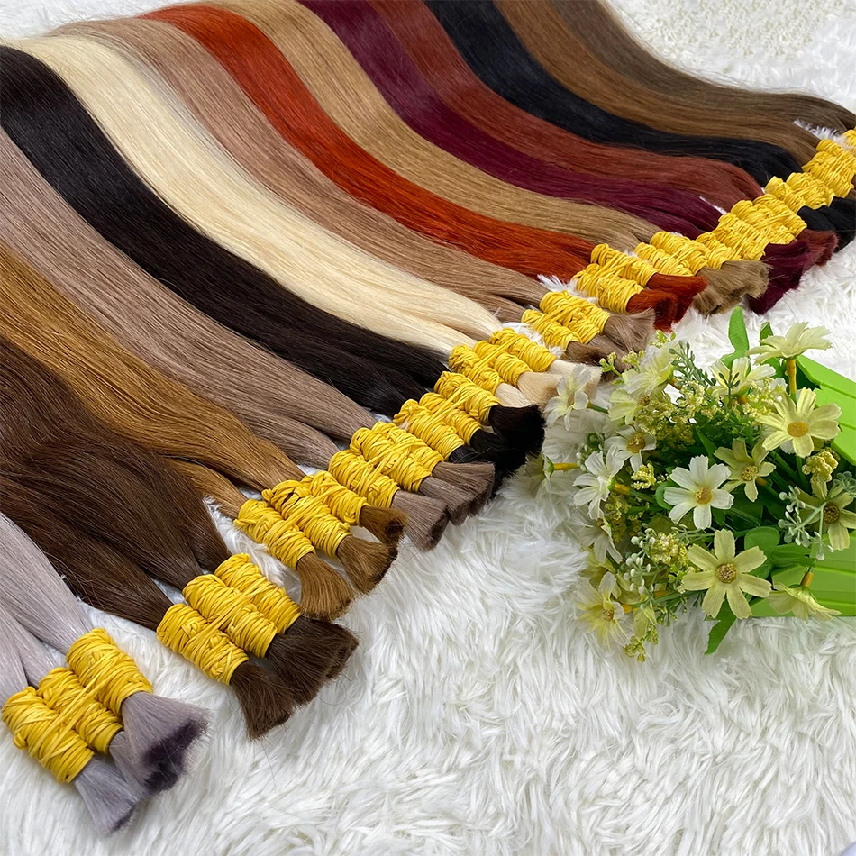 Straight Human Hair Bundels No Weft Natural Black 10A 12A Indian Hair for Women Brazilian Remy for Salon 100g