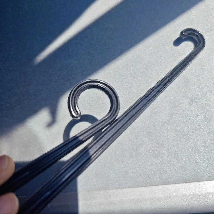 50pcs 플라스틱 PP 포장 타워 교수형 디스플레이 후크 행거 길이 205mm 제품 의류 액세서리