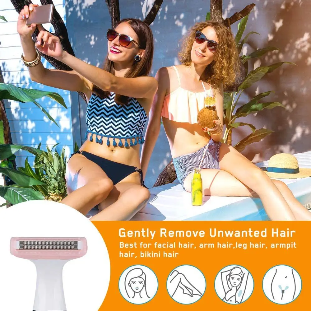 Women Shaver/Trimmer Rechargeable Pubic Hair Trimmer for Arms Legs Underarms Bikini Area, Wet & Dry Painless 4